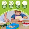 17Pcs Kids Cooking Set, Educational Montessori Kitchen Set Portable Kids Cutter Set Safe Toddler Kitchen Tools Include Apron Cutting Board Peeler and More for Kids Cooking view 2