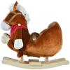 Ride-On Rocking Horse Toy, Kids Ride-On Toy, Rocking Chair with Lullaby, Hand Puppet and Soft Plush Fabric, Suitable for Children 18-36 Months, Brown view 2