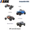 AMK Overdrive 30% Metal Differential Gearbox with POM Skid Plate for 1/10 Scale LCG Transmission, Compatible with RC Crawler Axial SCX10, Capra, Element, Gspeed, and DIY Chassis (Purple) view 2
