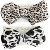 LilPinkGoose Baby Girl Bows Headband Newborn Handmade Hair Bows Hair Accessories for Infant Toddlers Kids (Leopard,Cow Print, One Size) view 1