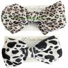 LilPinkGoose Baby Girl Bows Headband Newborn Handmade Hair Bows Hair Accessories for Infant Toddlers Kids (Leopard,Cow Print, One Size) view 2