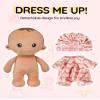 LeyaDoll Soft Baby Doll Toys (9''''), My First Baby Rag Doll for 1 Year-Old Girl Birthday Gift,Christmas Plush Toys Gift for Toddler Kids Infants-Pudding Baby Girl-Tanned view 3
