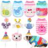 Clysee 10 Pcs Guinea Pig Clothes, 5 Guinea Pig Costume Outfit, 5 Mini Hat with Adjustable Strap Small Animal Warm Vest Sweater Cozy Hand Knitted Hat for Hamster Bunny(Macaron Style) view 1
