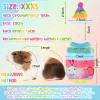 Clysee 10 Pcs Guinea Pig Clothes, 5 Guinea Pig Costume Outfit, 5 Mini Hat with Adjustable Strap Small Animal Warm Vest Sweater Cozy Hand Knitted Hat for Hamster Bunny(Macaron Style) view 2
