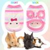 Clysee 10 Pcs Guinea Pig Clothes, 5 Guinea Pig Costume Outfit, 5 Mini Hat with Adjustable Strap Small Animal Warm Vest Sweater Cozy Hand Knitted Hat for Hamster Bunny(Macaron Style) view 3