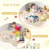 Costzon Wooden Arch Rocker, 2-in-1 Montessori Rocking Toys for Toddlers with Easy-Grip Handles, Children Rocking Horse Toy w/Seat, Indoor Play Gym Climbing Ladder Set for Kids Aged 1+ Gift Presents view 2