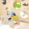 Costzon Wooden Arch Rocker, 2-in-1 Montessori Rocking Toys for Toddlers with Easy-Grip Handles, Children Rocking Horse Toy w/Seat, Indoor Play Gym Climbing Ladder Set for Kids Aged 1+ Gift Presents view 4