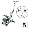 Globber - GOUP Baby 360 Lights - Scalable Scooter 3 Wheels with Seat and Backrest for Children from 15 Months to 6 Years, Sage Green view 4