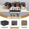Card Deck Box for MTG with Commander Display, 5 in 1 Card Storage Box Fits 400+ Double-sleeved Cards, Removable Deck Case for TCG/Sports Cards with Dice Tray, 4 Magnetic Card Holders (Black Gold) view 2