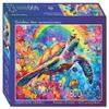 Crown Point Graphics Rainbow Sea Turtle 500 Piece Jigsaw Summer Puzzle, Soft Touch Design, Made in USA view 2
