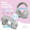 2-in-1 Baby Ear Muffs Noise Protection - Baby Headphones for Noise & Plane Travel - 2 Headbands - Toddler Ear Protection for Infant & Toddler Travel Essential, Age 1-36 Months view 2