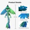 2 Pack Feathered Wyvern 3D Printed Articulated Dragon, Collectible Fantasy Dragon Figure for Anxiety Relief, Desktop PetStarguardian+Bloodflare view 3