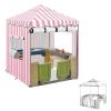 Hadisi Kids Playhouse Cover,600D Heavy Duty Outdoor Waterproof Play house Covers,47.5"W x47.5"D x60"H with Transparent PVC Doors and Windows,Suitable for All Around Playtime Patio with Canopy Playset view 1