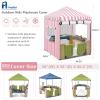 Hadisi Kids Playhouse Cover,600D Heavy Duty Outdoor Waterproof Play house Covers,47.5"W x47.5"D x60"H with Transparent PVC Doors and Windows,Suitable for All Around Playtime Patio with Canopy Playset view 3