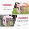 Hadisi Kids Playhouse Cover,600D Heavy Duty Outdoor Waterproof Play house Covers,47.5"W x47.5"D x60"H with Transparent PVC Doors and Windows,Suitable for All Around Playtime Patio with Canopy Playset view 4