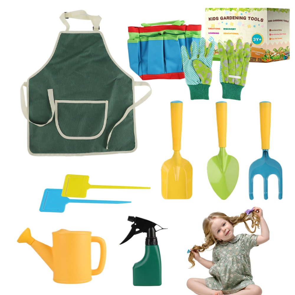 Kids Gardening Tools Kids Gardening Set 20Pcs/Set Mini Ergonomic Toddler Gardening Set Portable Vibrant Rounded Corner Educational Kids Gardening Tools for Outdoor