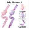 CutiePlusU Adult Pacifier Clip Adult Size Pacifier Holder Clip 4 Pack- Dinosaur Baby view 2