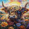 1000 Piece Adult Puzzle, Abstract Highland Cow, Puzzle Educational Gift, Unique Room Decor Exercise Willpower - Idea Gift view 1