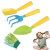 Kids Gardening Tools Kids Gardening Set 4Pcs/Set Mini Ergonomic Toddler Gardening Set Portable Vibrant Rounded Corner Educational Kids Gardening Tools for Outdoor view 1