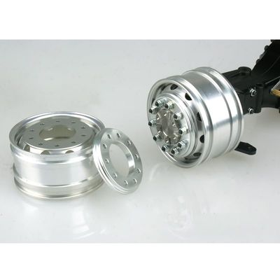 LESU wheelfun Metal Front Wheel Hub for 1/14 Flange Axle Model RC Truck Dumper Tractor Accessories for Hobby