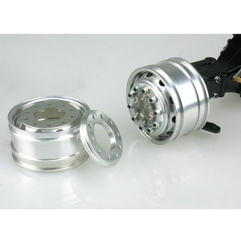 LESU wheelfun Metal Front Wheel Hub for 1/14 Flange Axle Model RC Truck Dumper Tractor Accessories for Hobby