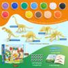 Drama Planet Dinosaur Air Dry Clay Kit  Create 5 Dinosaur Models with 12 Colors of Modeling Clay, Instruction Guide  Fun & Educational Craft Set for Kids view 2