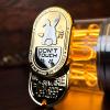 HIDEDC Desperate Rabbit Fidget Slider, Metal Fidget Toys Adults Haptic Coin Infinite Rotation Push, EDC Fidget Toys Sensory Toy Executive Desk Toy for Keep Focus & Stress Relief (Gold) view 2