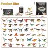 BIWASE Dinosaur Toys for Kids 3-5 5-7, 50 pcs Realistic Dinosaurs with Book & Dinosaurs Learning Cards - Educational Small Dinosaur Figures for Party Favors Gifts, Boys and Girl 8-12 Year Old view 2