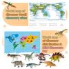 BIWASE Dinosaur Toys for Kids 3-5 5-7, 50 pcs Realistic Dinosaurs with Book & Dinosaurs Learning Cards - Educational Small Dinosaur Figures for Party Favors Gifts, Boys and Girl 8-12 Year Old view 4