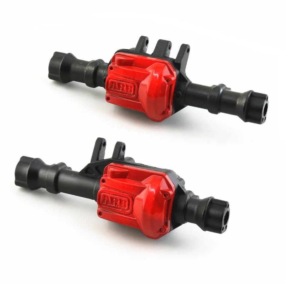 2pcs Metal Front and Rear Axle Housing with Differential Cover 300g for Traxxas TRX4 1/10 RC Crawler Car Upgrade Parts(Black)