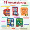 Train Activity Wall Busy Board Panels | 11-in-1 Wooden Sensory Wall Panel for Kids, Toddler Montessori Learning Activity Center, Perfect for Toddler Playroom Nursery Classroom Dentist Waiting Room view 2