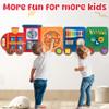 Train Activity Wall Busy Board Panels | 11-in-1 Wooden Sensory Wall Panel for Kids, Toddler Montessori Learning Activity Center, Perfect for Toddler Playroom Nursery Classroom Dentist Waiting Room view 3