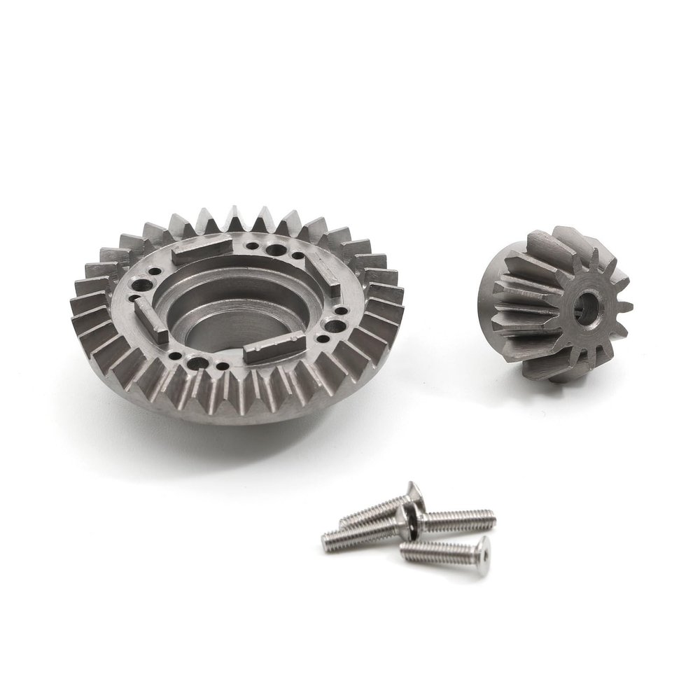 40CR Steel Differential Ring Gear Output Gears Set 8578 8579 for Traxxas for UDR for Unlimited for Desert Racer 1/7 RC Car Parts Accessories(Rear)