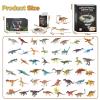 BIWASE Dinosaur Toys Book with 50 PCS Different Dinosaurs Figures & Pokers,Interactive Perfect for Kids Dinosaurs Educational Toys for 3 4 5 6 7 8 12 Year Old Boys&Girls view 2