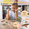 BIWASE Dinosaur Toys Book with 50 PCS Different Dinosaurs Figures & Pokers,Interactive Perfect for Kids Dinosaurs Educational Toys for 3 4 5 6 7 8 12 Year Old Boys&Girls view 3
