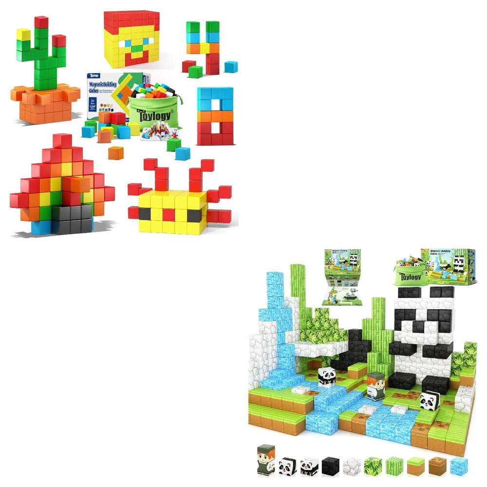 118PCS Magnetic Blocks for Toddlers Toys, Magnetic Blocks-Build Magnet World Set for Boys & Girls Age 3-4 4-5 6-8 Magnet Kids Toys