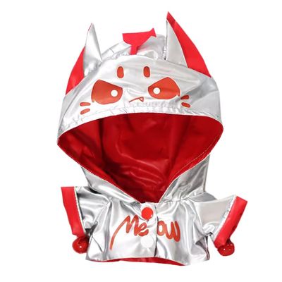 niannyyhouse 10cm 20cm Plush Doll Clothes Jacket Cat Ears Hoodie Shawl Soft Doll Dressup (Red-20cm)