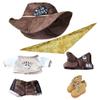 niannyyhouse 10cm 20cm Plush Doll Clothes Hat T-Shirt Pants Scarf Vest Shoes Denim Outfit Doll Dressup (20cm) view 1