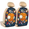 VTCTOASY Kick Mat Back Seat Protector for Car 2 Pack Extra Large Car Back Seat Cover with 3 Storage Pockets Waterproof Seat Back Protector Sports Ball Design Backseat Car Organizer for Trucks SUV view 1
