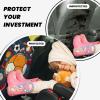 VTCTOASY Kick Mat Back Seat Protector for Car 2 Pack Extra Large Car Back Seat Cover with 3 Storage Pockets Waterproof Seat Back Protector Sports Ball Design Backseat Car Organizer for Trucks SUV view 2