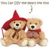 5 in 1 Light Brown Teddy Bear Stuffed Animal, 13.5 inch Soft Cuddly Stuffed Plush Bear, Gifts for Kids Baby Toddlers on Baby Shower, Valentine's Day Christmas Birthday Wedding Party (Light Brown) view 3