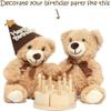 5 in 1 Light Brown Teddy Bear Stuffed Animal, 13.5 inch Soft Cuddly Stuffed Plush Bear, Gifts for Kids Baby Toddlers on Baby Shower, Valentine's Day Christmas Birthday Wedding Party (Light Brown) view 4