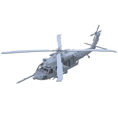 2PCS 1/200 Scale Military Model U.S.A. MH-60L DAP Black Hawk Helicopter with Metal Blade Uncolored DIY Resin Model for Military Collection