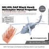 2PCS 1/200 Scale Military Model U.S.A. MH-60L DAP Black Hawk Helicopter with Metal Blade Uncolored DIY Resin Model for Military Collection view 2