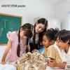 AIJUYE 3D Wooden Puzzles for Adults Marble Run Kit - 159pc 4 Steel Marbles Build Mechanical Maze Model STEM Toys for Teens Adults, 4hr Challenge, No Glue Needed & Desk Kinetic Art, Ages 14+ view 4