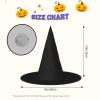 Autumn yellow leaf branches style pattern 3 Pcs Halloween Witch Hats Costume Accessories Party Decorations for Halloween Party Cosplay Christams Holiday Carnivals Hats,Yellow view 2