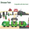 Toy Train Set for Wooden Tracks, Battery Operated Train for Toddlers, Motorized Train with Dinosaur Train for Kids, Electric Train Toy Compatible with Thomas & Friends, Brio view 4