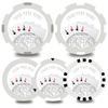 KGNIAHGU Your Poker Room Theme Custom Plastic Chips,5 Available in 9 Colors,Double Sided Full Color PrintAdd Your Own Design,Personalized Image or Text on Chip (Grey, 40MM) view 2