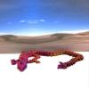 3D Printed Dragon, Articulated Red Purple Gold Wolf Dragon, Fidget Autism ADHD Toy, Executive Desk Toy, Dragon Gift Ideas - D059-RPG-RPG view 2