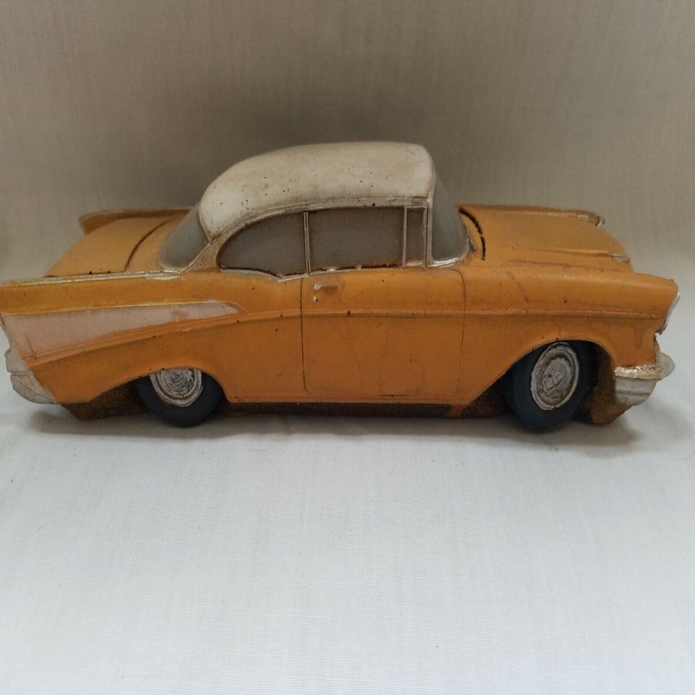 Handcrafted Yellow Model Chevy Precast Keypoint Dallas 7.5" x 2.75" no Box